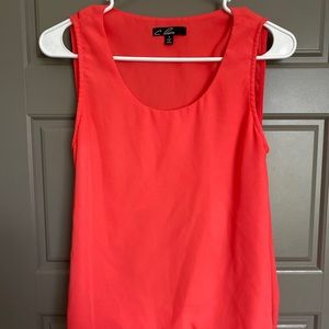 Sleeveless Coral Top